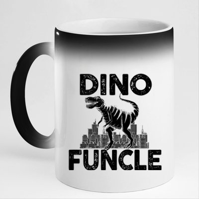 Dinomeaningful Giftfuncle Uncle Dinosaur Family Matching Cool Gift 11oz Black Color Changing Mug