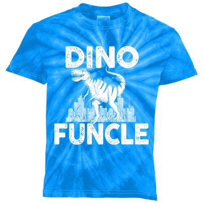 Dinomeaningful Giftfuncle Uncle Dinosaur Family Matching Cool Gift Kids Tie-Dye T-Shirt