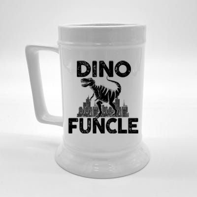 Dinomeaningful Giftfuncle Uncle Dinosaur Family Matching Cool Gift Beer Stein