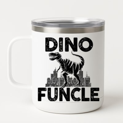 Dinomeaningful Giftfuncle Uncle Dinosaur Family Matching Cool Gift 12 oz Stainless Steel Tumbler Cup