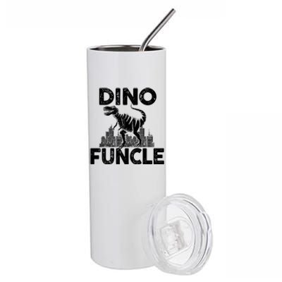 Dinomeaningful Giftfuncle Uncle Dinosaur Family Matching Cool Gift Stainless Steel Tumbler