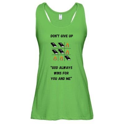 DonT Give Up God Wins For You And Me. Ladies Essential Flowy Tank