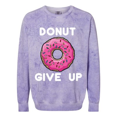 Donut Give Up Colorblast Crewneck Sweatshirt