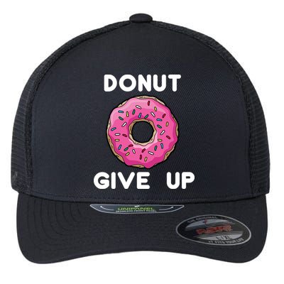 Donut Give Up Flexfit Unipanel Trucker Cap
