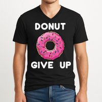 Donut Give Up V-Neck T-Shirt
