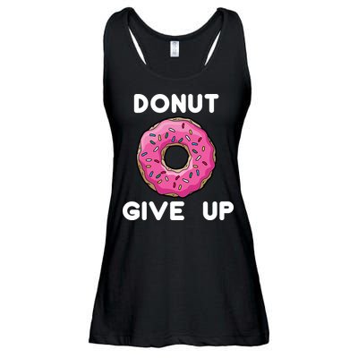 Donut Give Up Ladies Essential Flowy Tank