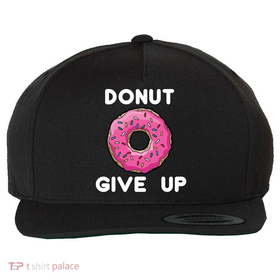 Donut Give Up Wool Snapback Cap