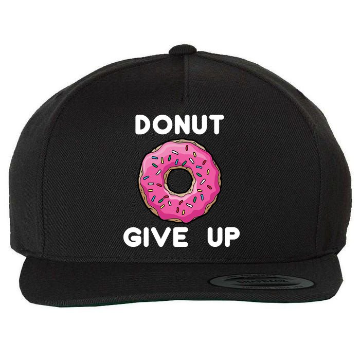 Donut Give Up Wool Snapback Cap
