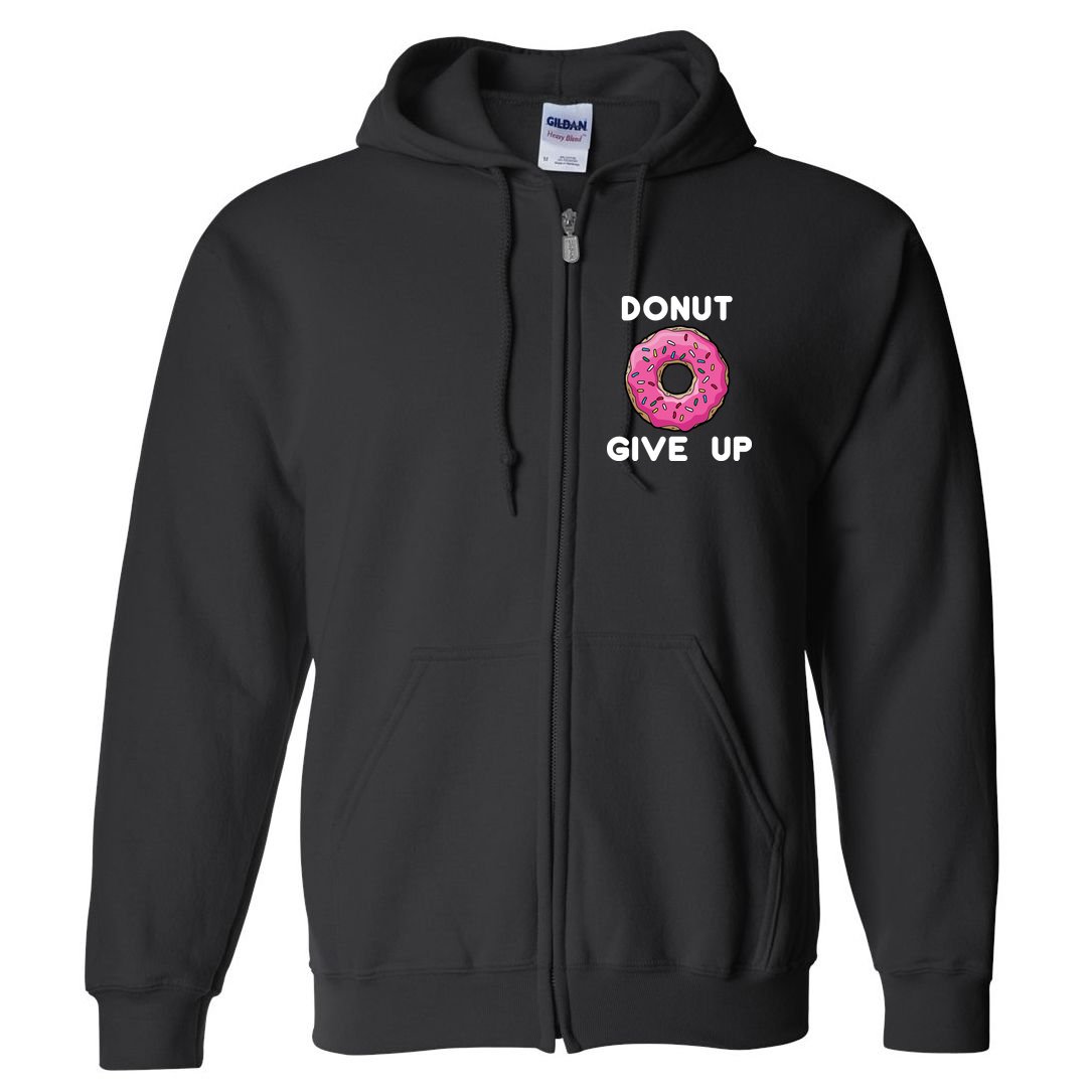 Donut Give Up Full Zip Hoodie