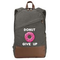 Donut Give Up Cotton Canvas Backpack