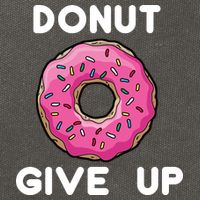 Donut Give Up Cotton Canvas Backpack