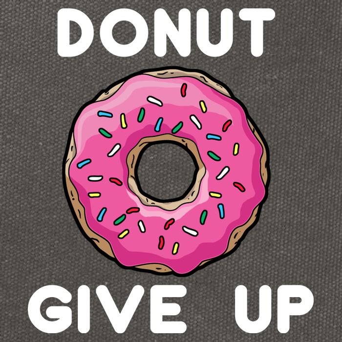Donut Give Up Cotton Canvas Backpack