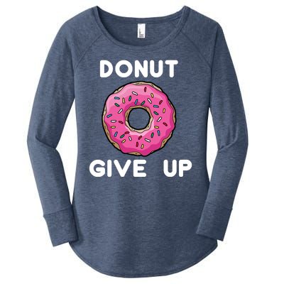 Donut Give Up Women's Perfect Tri Tunic Long Sleeve Shirt