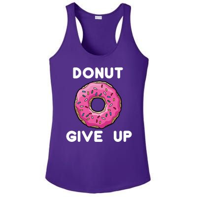 Donut Give Up Ladies PosiCharge Competitor Racerback Tank