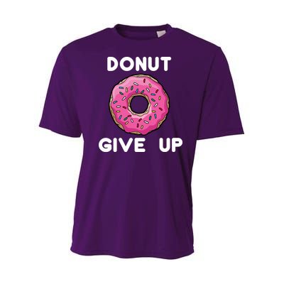 Donut Give Up Youth Performance Sprint T-Shirt