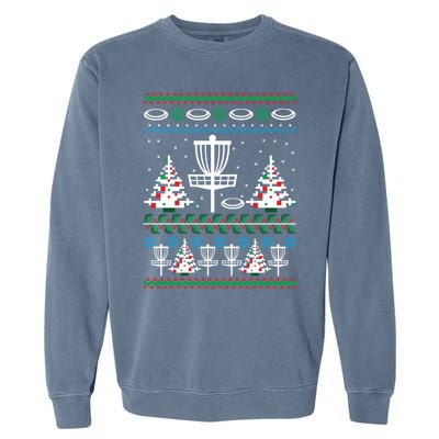 Disc Golf Ugly Christmas Gift Game Holiday Xmas Gift Garment-Dyed Sweatshirt