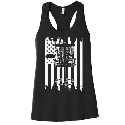 Disc Golf Usa Flag Women's Racerback Tank