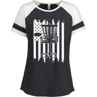 Disc Golf Usa Flag Enza Ladies Jersey Colorblock Tee