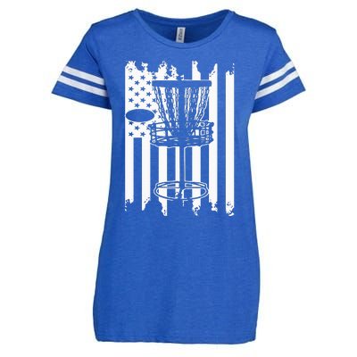 Disc Golf Usa Flag Enza Ladies Jersey Football T-Shirt