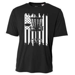 Disc Golf Usa Flag Cooling Performance Crew T-Shirt