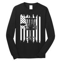 Disc Golf Usa Flag Long Sleeve Shirt