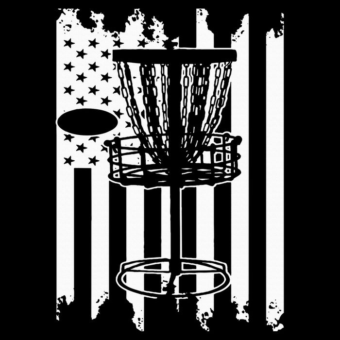 Disc Golf Usa Flag Drawstring Bag