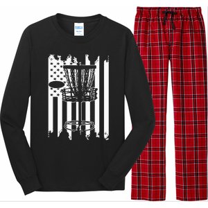 Disc Golf Usa Flag Long Sleeve Pajama Set