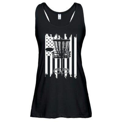 Disc Golf Usa Flag Ladies Essential Flowy Tank