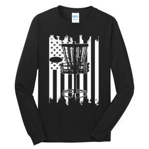 Disc Golf Usa Flag Tall Long Sleeve T-Shirt