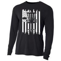 Disc Golf Usa Flag Cooling Performance Long Sleeve Crew