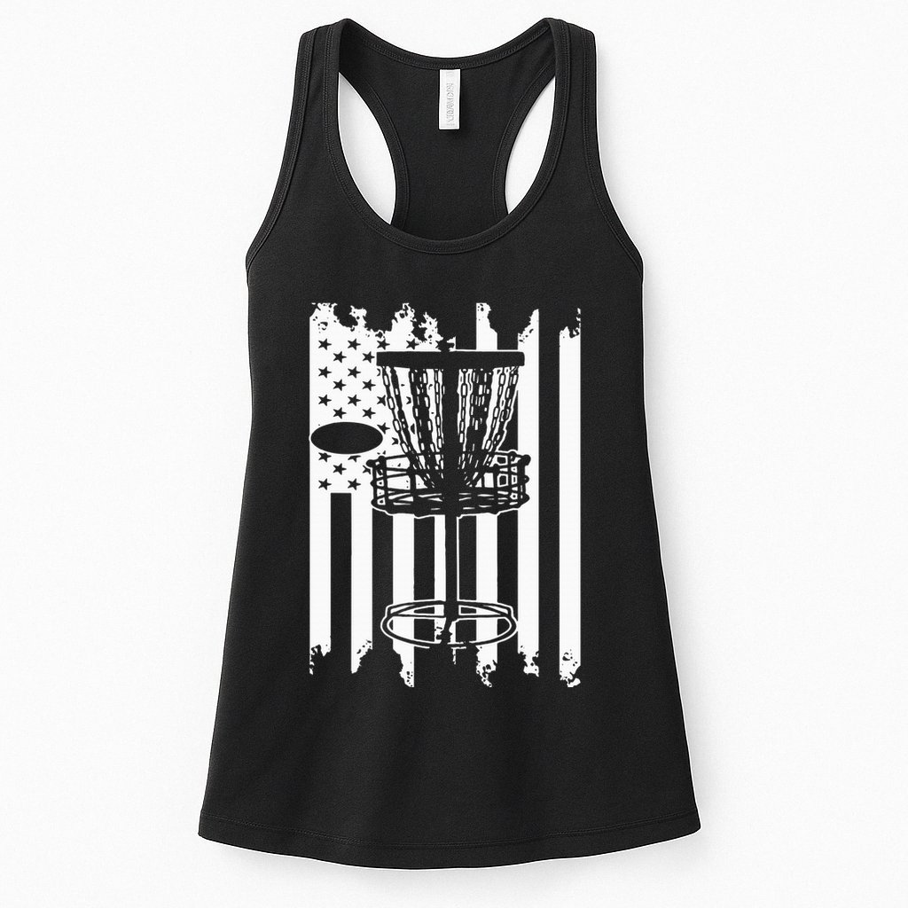 Disc Golf Usa Flag Womens Tank Top