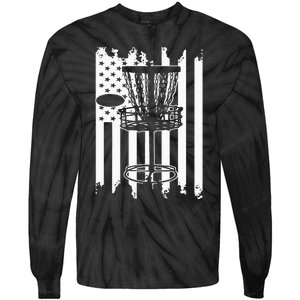 Disc Golf Usa Flag Tie-Dye Long Sleeve Shirt