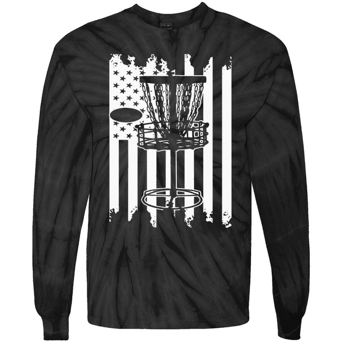 Disc Golf Usa Flag Tie-Dye Long Sleeve Shirt