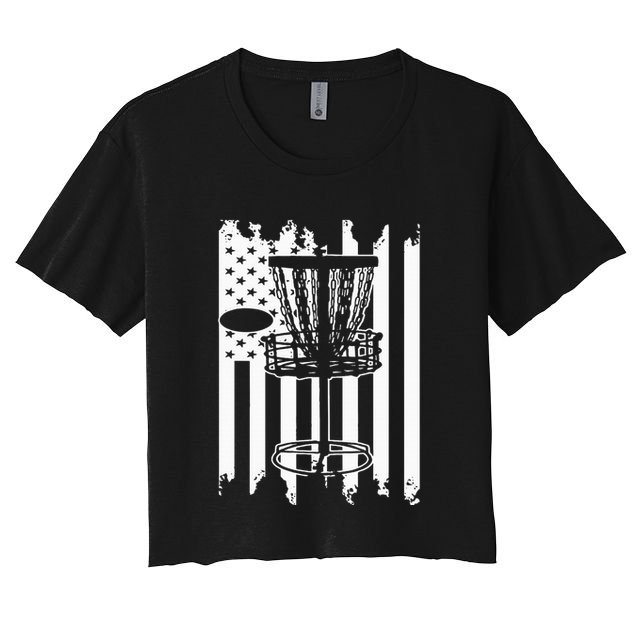 Disc Golf Usa Flag Crop Top