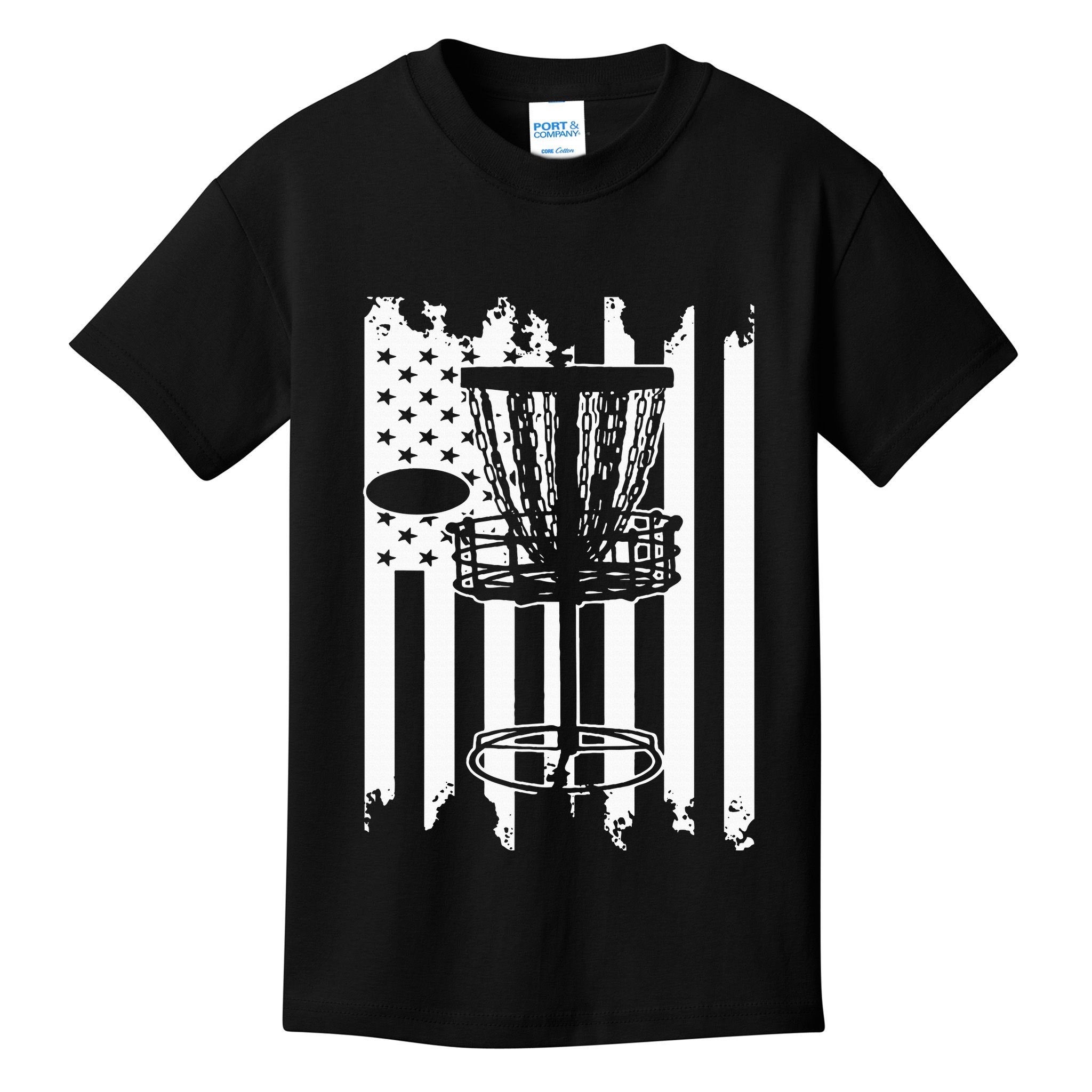 Disc Golf Usa Flag Kids T-Shirt