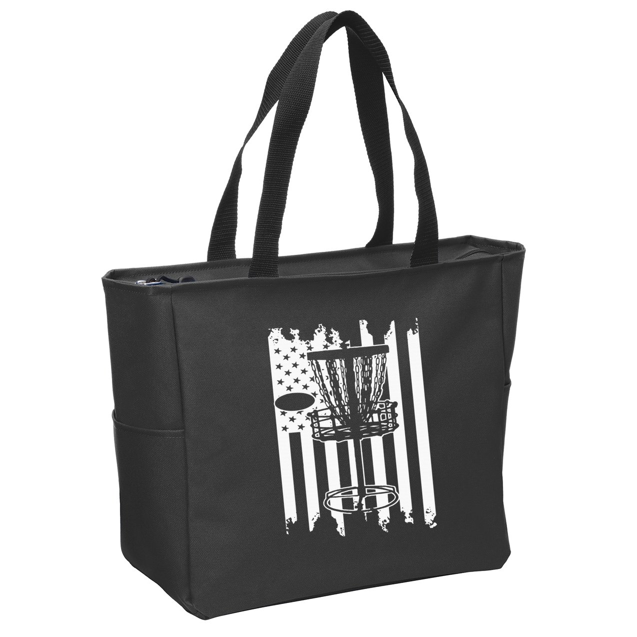 Disc Golf Usa Flag Zip Tote Bag