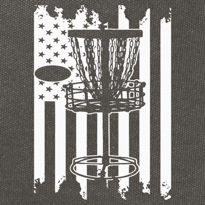 Disc Golf Usa Flag Cotton Canvas Backpack