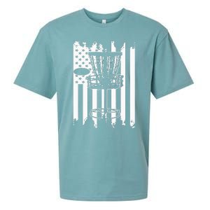 Disc Golf Usa Flag Sueded Cloud Jersey T-Shirt