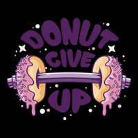 Donut Give Up Weightlifting Fitness Funny 7-Panel Snapback Hat