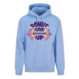 Donut Give Up Weightlifting Fitness Funny Unisex Surf Hoodie