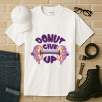Donut Give Up Weightlifting Fitness Funny Tall T-Shirt