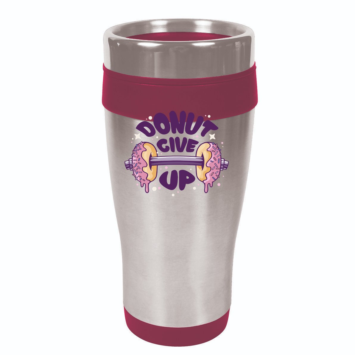 Donut Give Up Weightlifting Fitness Funny Ladies Essential Flowy Tank