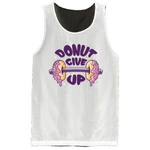 Donut Give Up Weightlifting Fitness Funny Mesh Reversible Basketball Jersey Tank