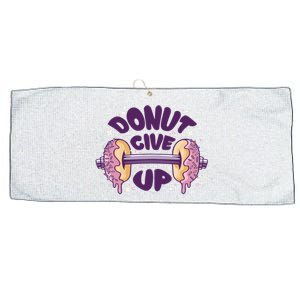 Donut Give Up Weightlifting Fitness Funny Large Microfiber Waffle Golf Towel