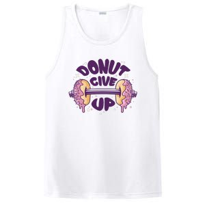 Donut Give Up Weightlifting Fitness Funny PosiCharge Competitor Tank