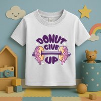 Donut Give Up Weightlifting Fitness Funny Toddler T-Shirt