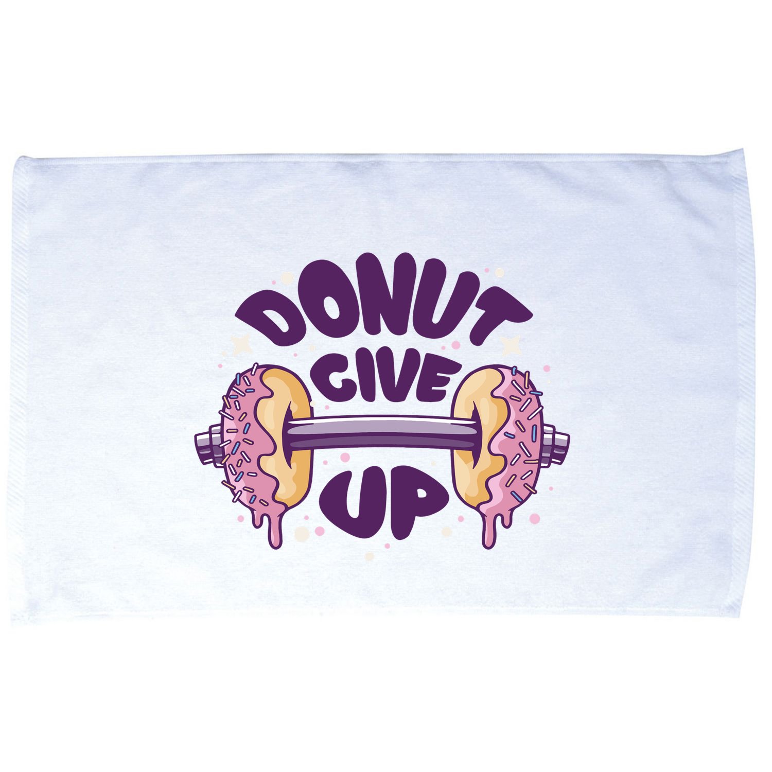 Donut Give Up Weightlifting Fitness Funny Microfiber Hand Towel