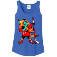 Dabbing Green Unicorn Turkey Ice Hockey Fans Jersey Sport Gift Ladies Essential Tank