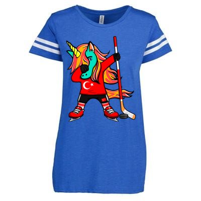 Dabbing Green Unicorn Turkey Ice Hockey Fans Jersey Sport Gift Enza Ladies Jersey Football T-Shirt