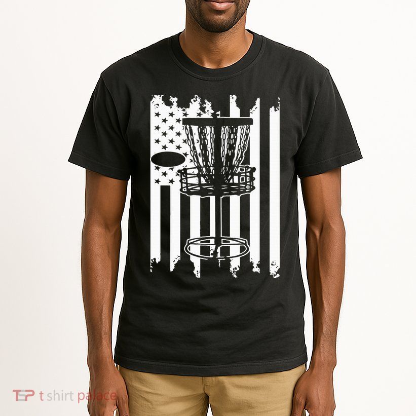 Disc Golf Usa Flag Tall T-Shirt
